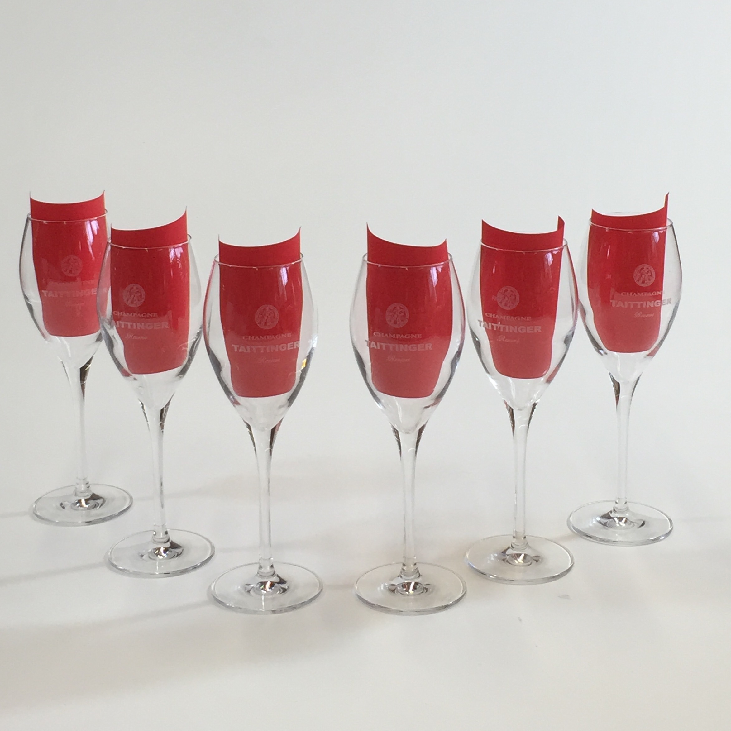 Taittinger Gläser Set - 6 Taittinger Champagne Gläser