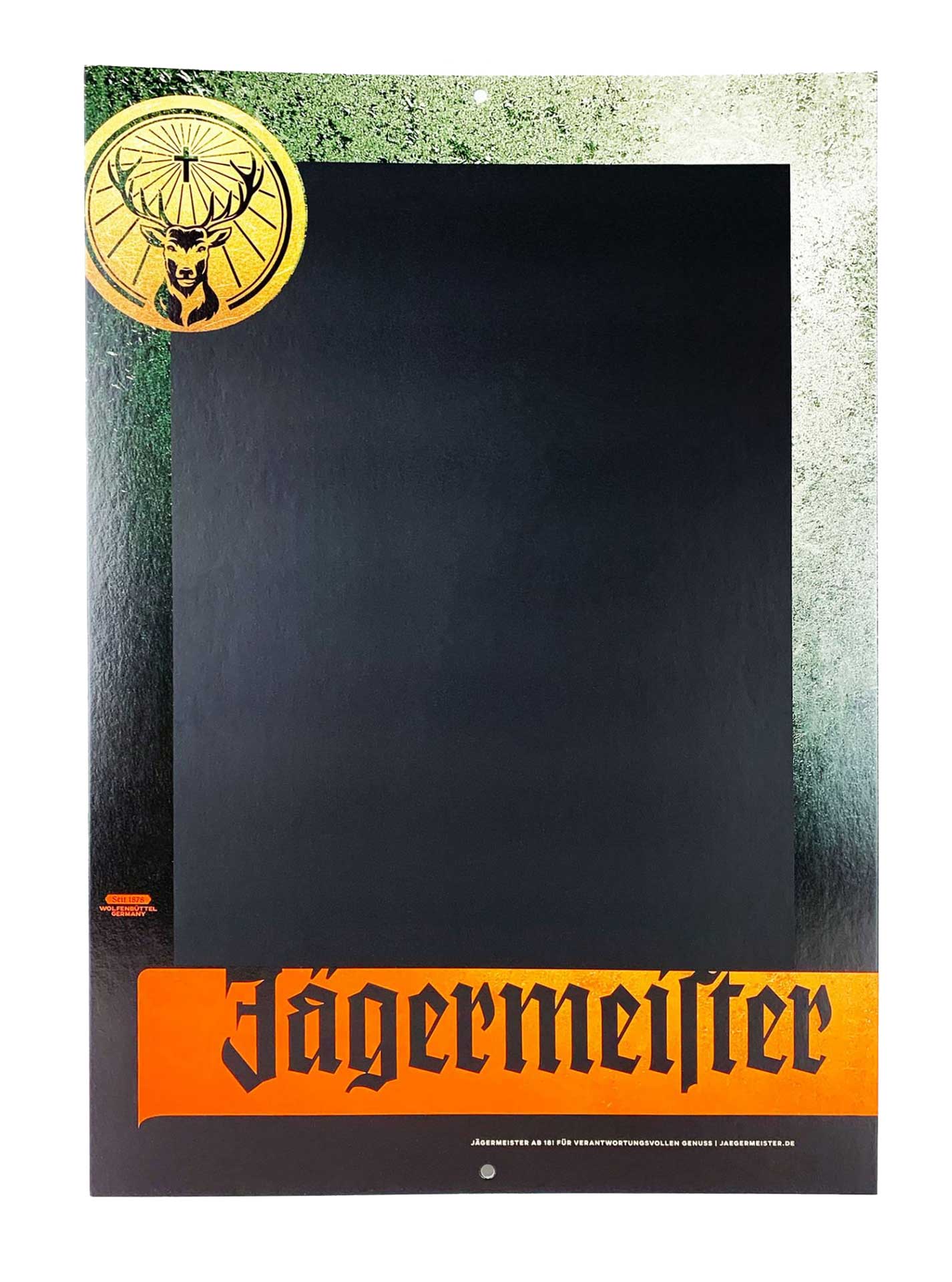 Jägermeister Tafel Werbetafel aus Pappe ca. 29,5x42cm