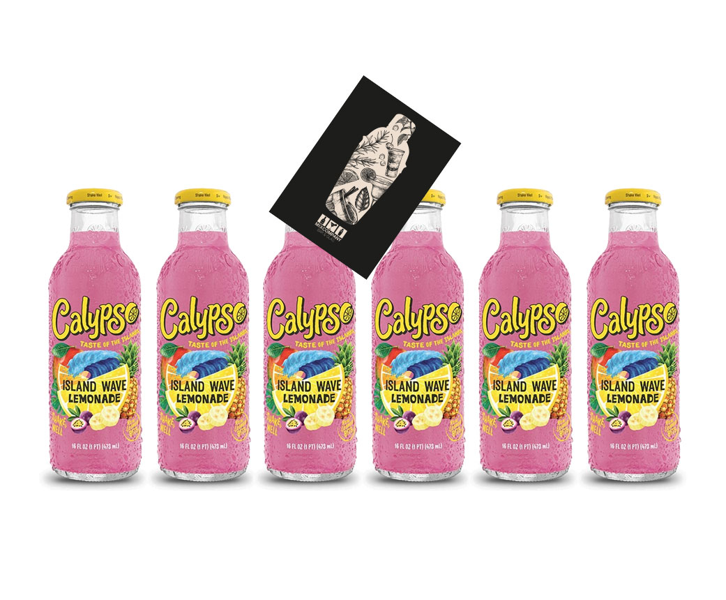 Calypso Island Wave Lemonade 6x 473ml inkl. Pfand MEHRWEG Bananen Mangos Orangen Ananas und Passionsfrucht