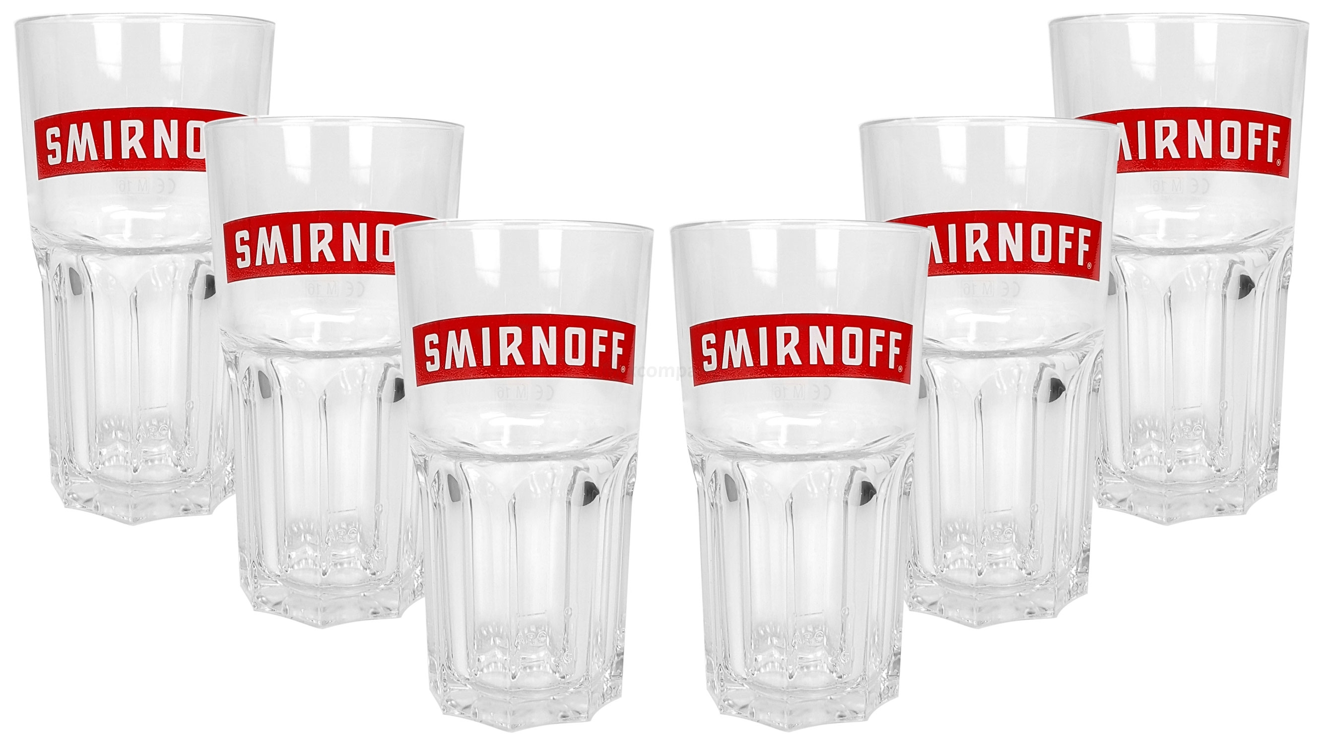 Smirnoff Peppermint Twist Longdrink Glas Gläser - 6er Set