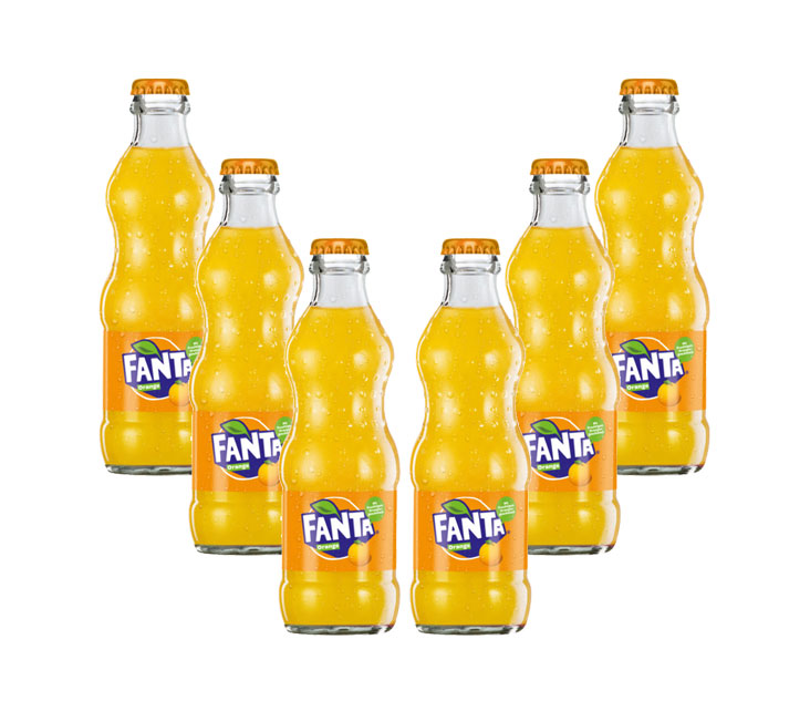 Fanta 6er Set Fanta Orange 6x 0,2L inkl. Pfand MEHRWEG Glas 