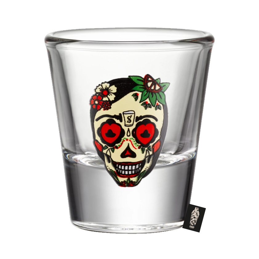Sierra Tequila Shotglas Totenkopf Frau geeicht 2cl 
