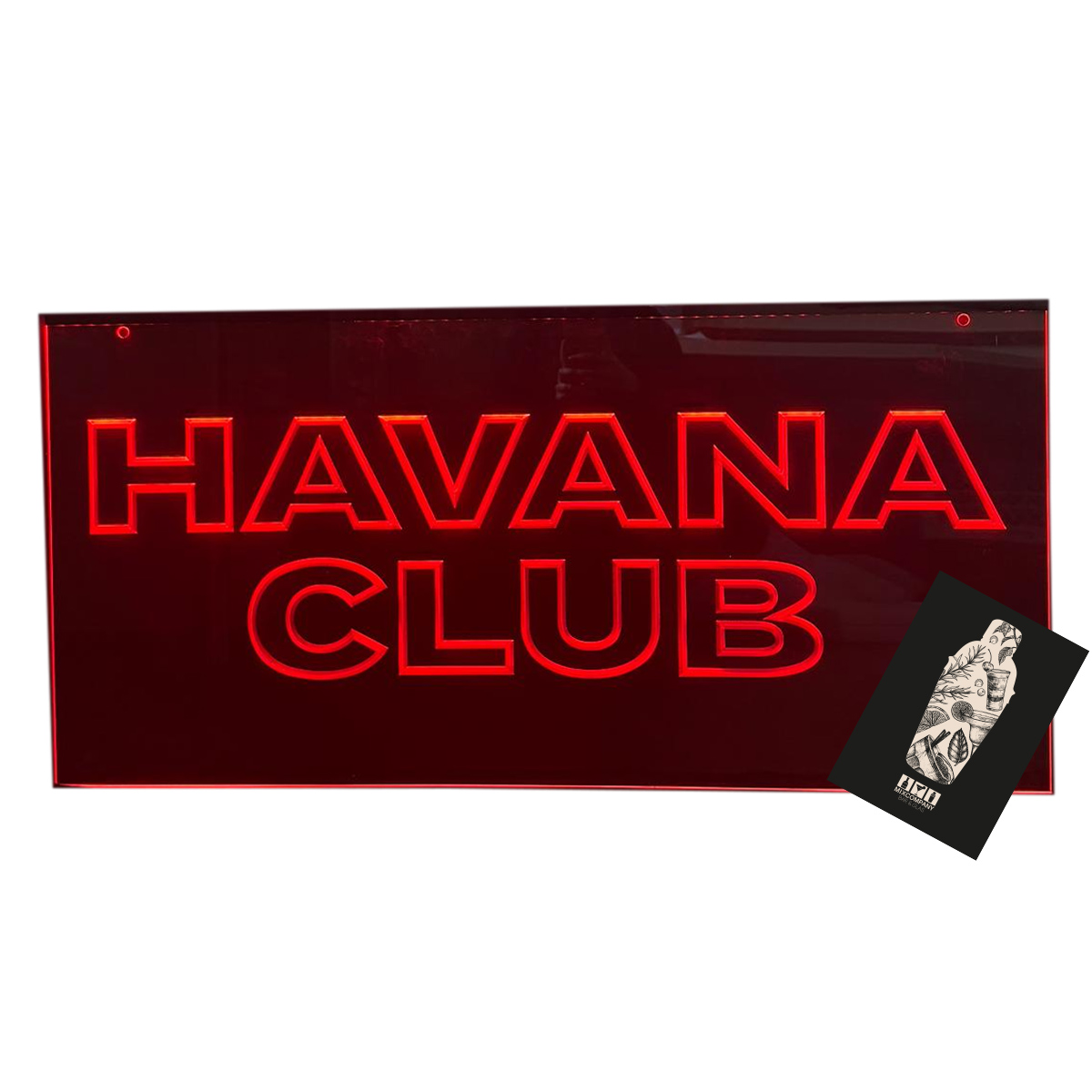 Havana Club LED Reklame – Stilvolle Leuchtreklame in Rot