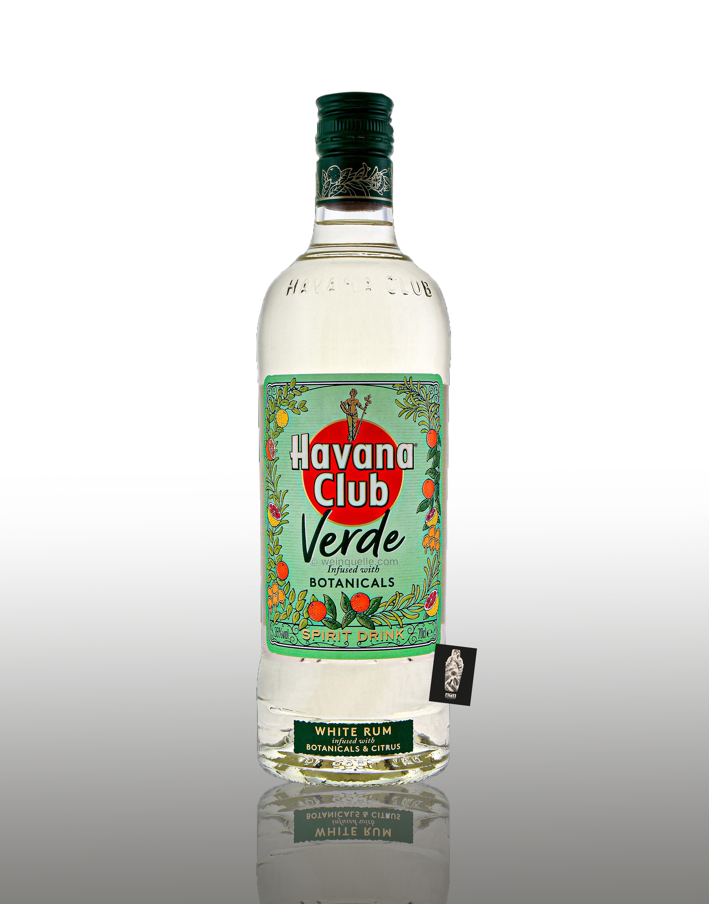 Havana Club Verde white Rum infused with botanicals 0,7L (35% vol.)inkl. Mixcompany Postkarte- [Enthält Sulfite]
