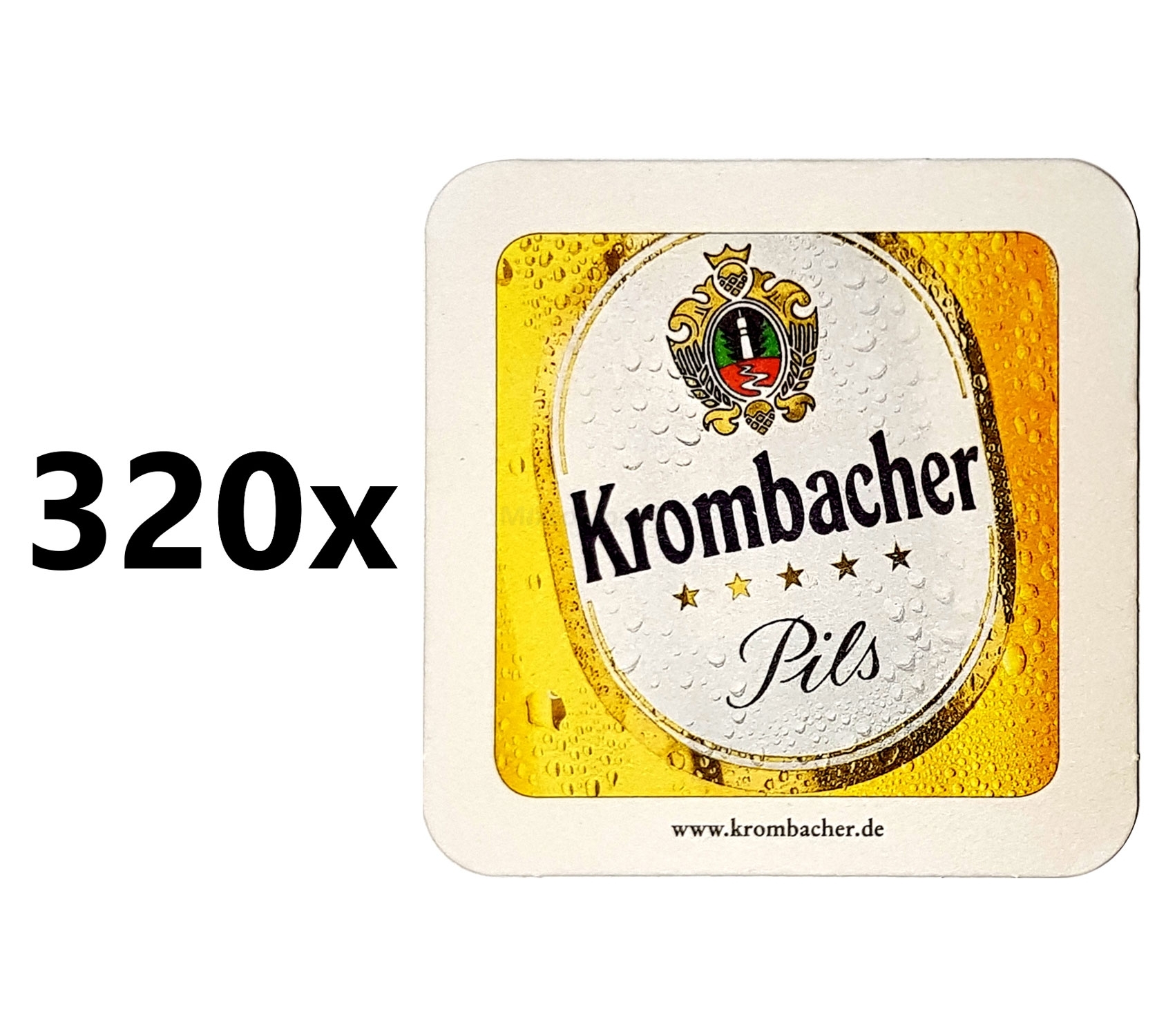 Krombacher Pils Bierdeckel / Untersetzer - 320 Stück ( 4x 80er )