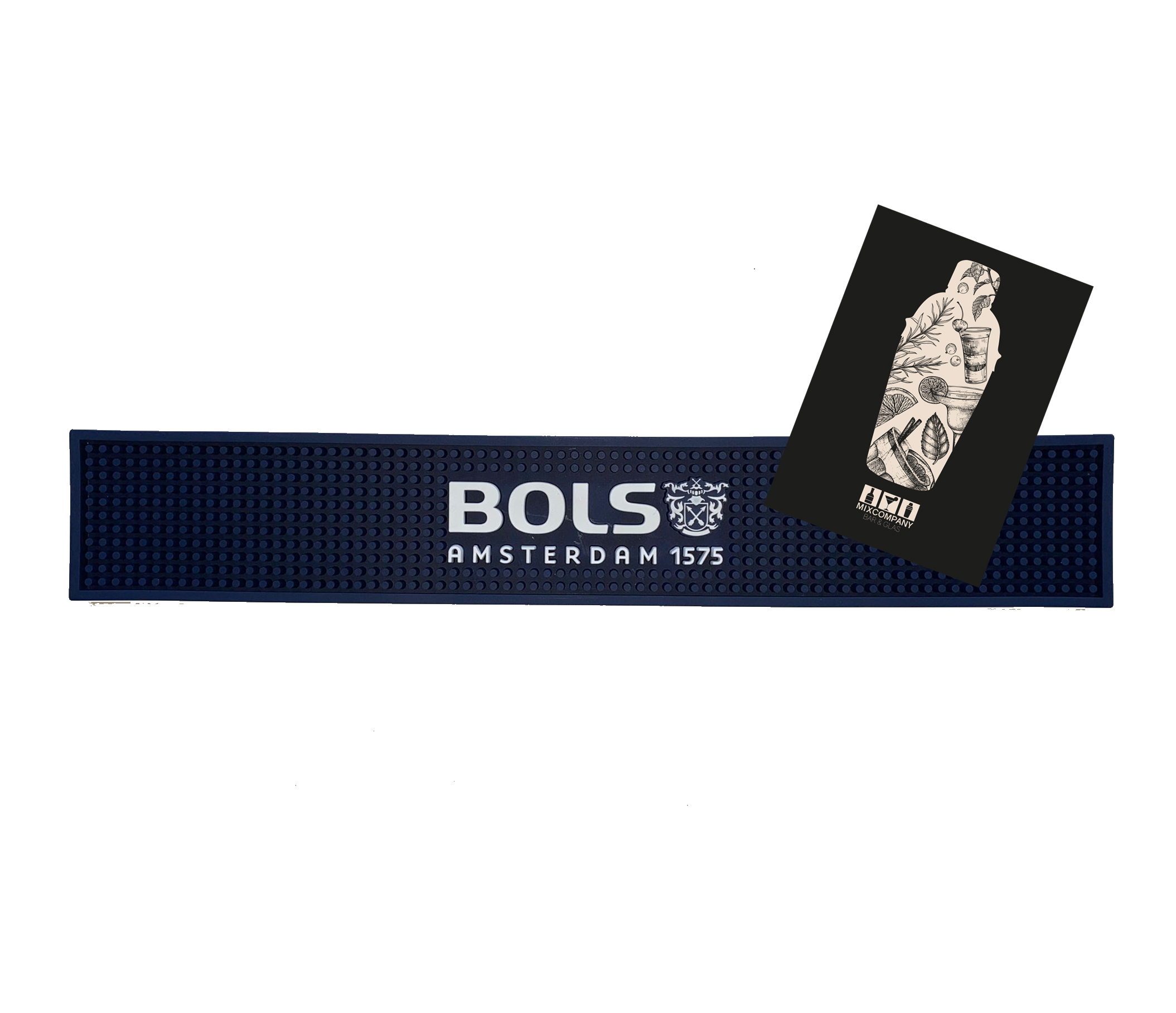 Bols Barmatte Matte in dunkelblau Barunterlage / Barzubehör ca. 60x10x1cm
