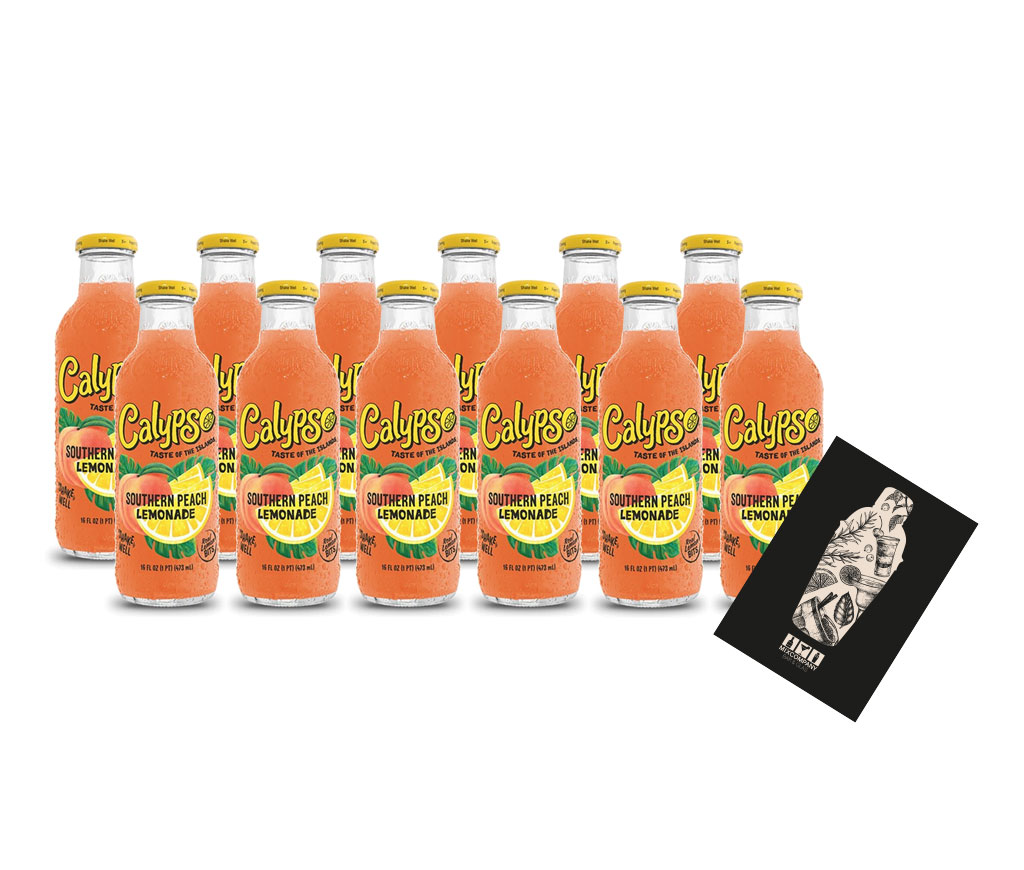 Calypso Southern Peach Lemonade 12x 473ml inkl. Pfand MEHRWEG Pfirsich + Zitronen Limonade