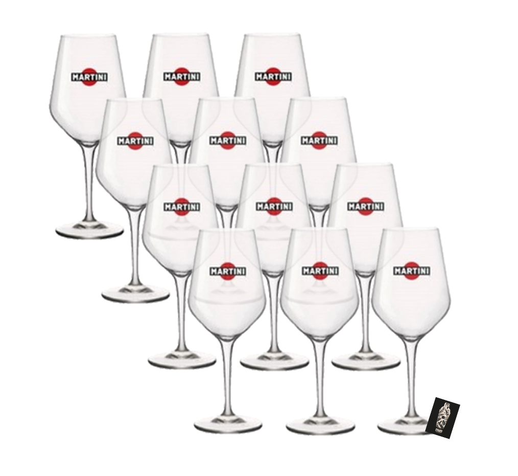 Martini Glas 12er-Set Gläser Martini Weingläser Original Cocktailgläser mit Stiel [✎]