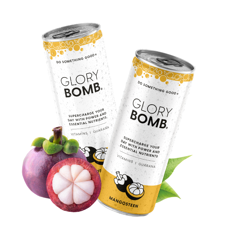 GLORY BOMB Tasting Box – 6x 250 ml Mangosteen Energy Drink inkl. Einweg Pfand