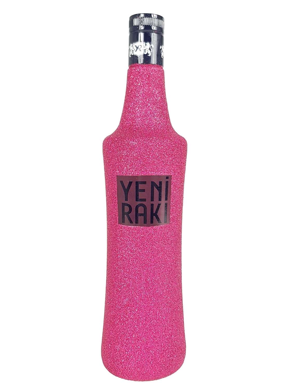 Yeni Raki 0,7l 700ml (45% Vol) Bling Bling Glitzerflasche in hot pink -[Enthält Sulfite]
