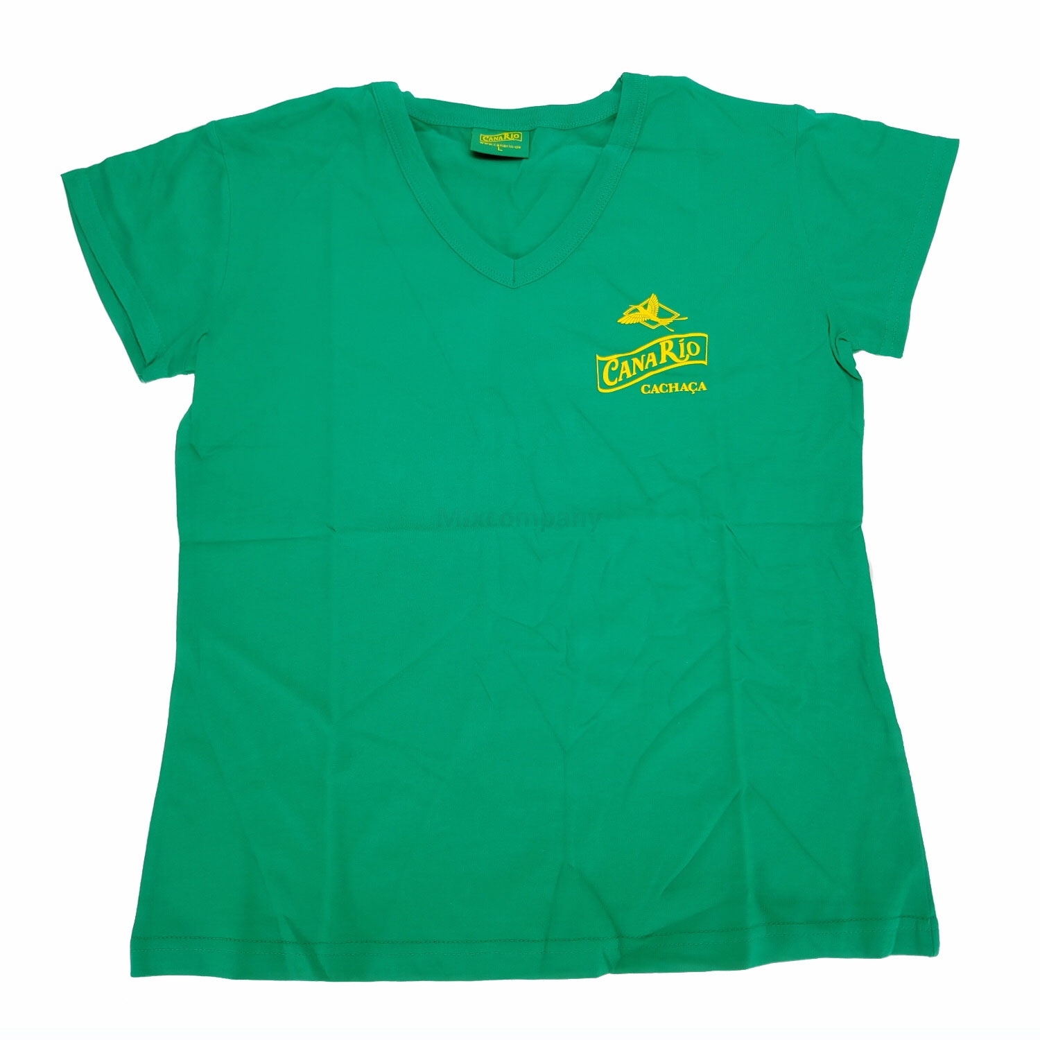 Canario Cachaca T-Shirt V-Kragen grün 2x - Größe L (100 Baumwolle)