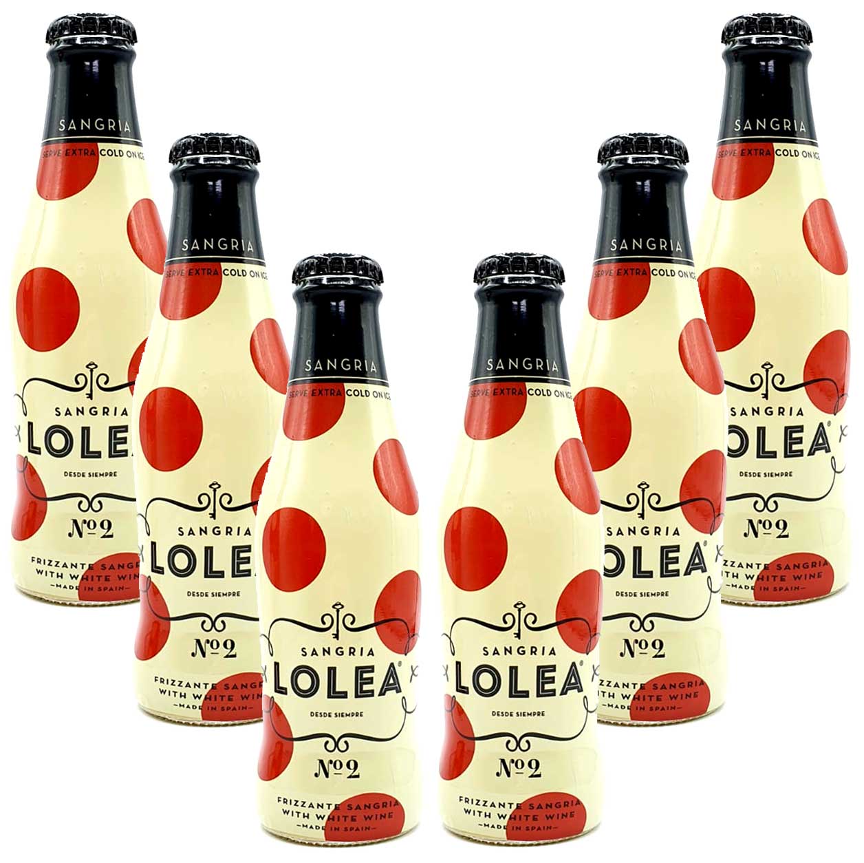 Lolea Sangria N°2 MINI WEIß 6x 0,2L (7% Vol) Weißwein 6er Set Sangria Chardonnay, Macabeo Trauben- [Enthält Sulfite]