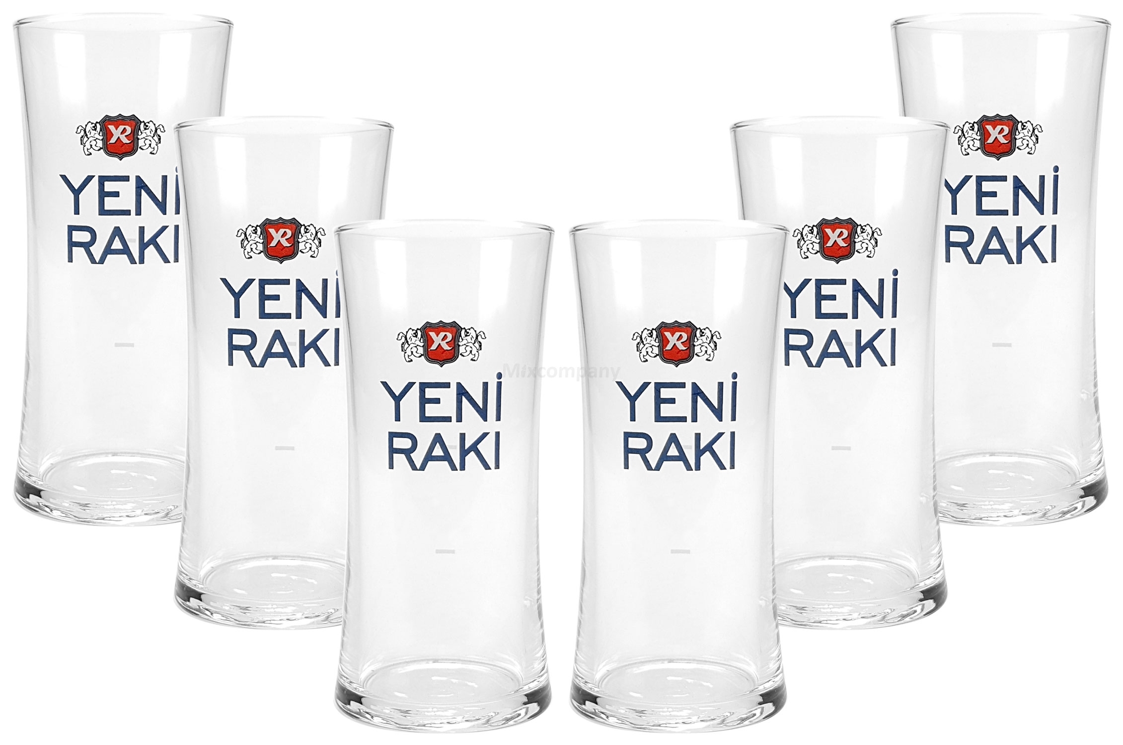 Yeni Raki Glas Gläser Set - 6x Gläser 2/4cl geeicht