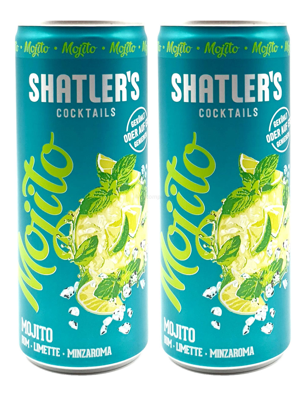 Shatlers Cocktail - 2er Set Shatlers Mojito 0,25L (10,1% Vol) inklusive Pfand EINWEG - Shatlers Cocktail - Ready to Go- [Enthält Sulfite]