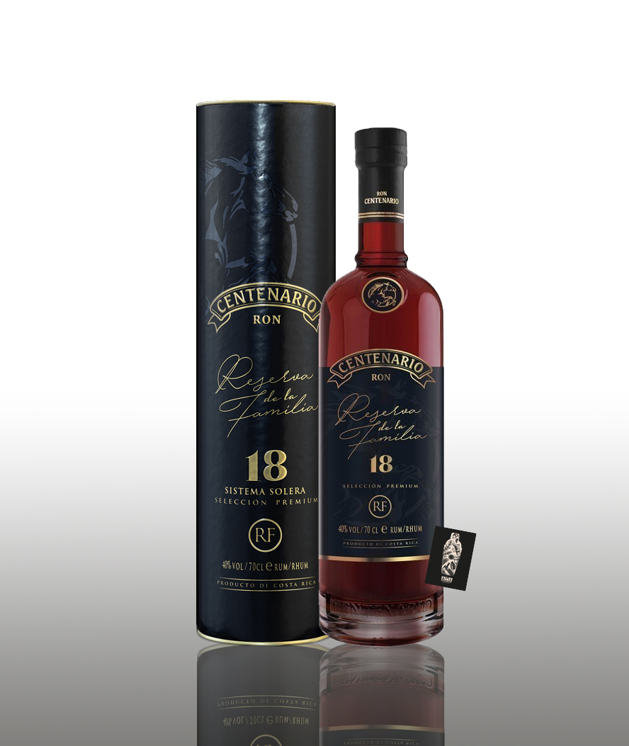 Ron Centenario 18 Anos Reserva de la Familia in GP 0,7l (40% vol.)inkl. Mixcompany Postkarte- [Enthält Sulfite]