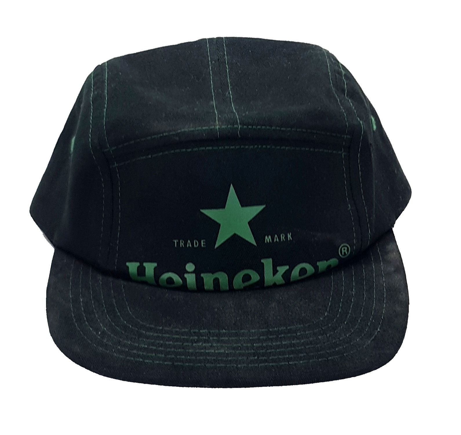 2x Heineken Kappe Basecap Cap Mütze schwarz grün Material : 100% Cotton