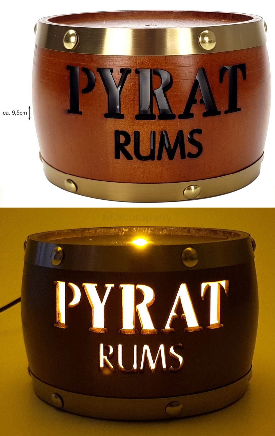 Pyrat Rums Flaschendisplay Display mit LED Beleuchtung