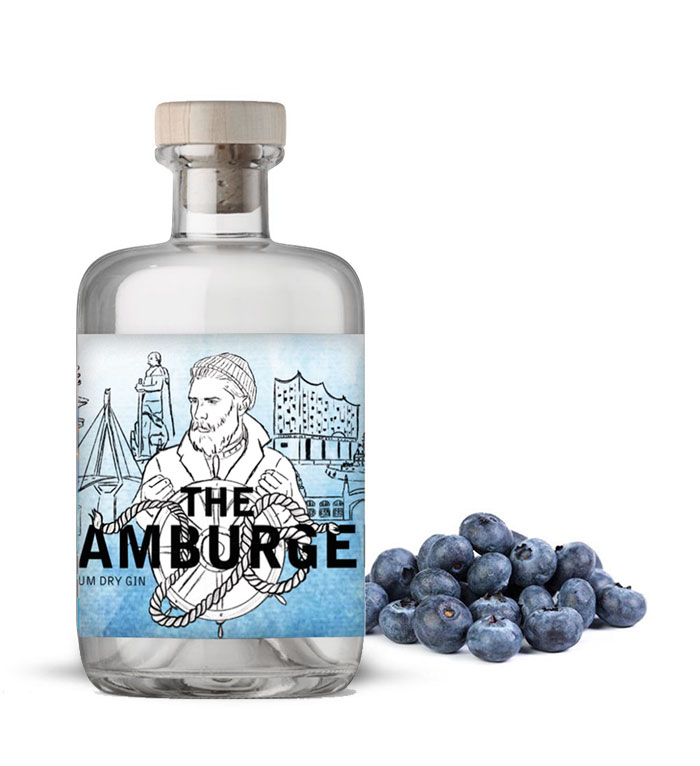 THE CITY GIN’S – Hamburger Gin 0,5 l – Dry Gin 41 % Vol – norddeutscher Charakter & handcrafted Qualität – Premium City Gin - [Enthält Sulfite]