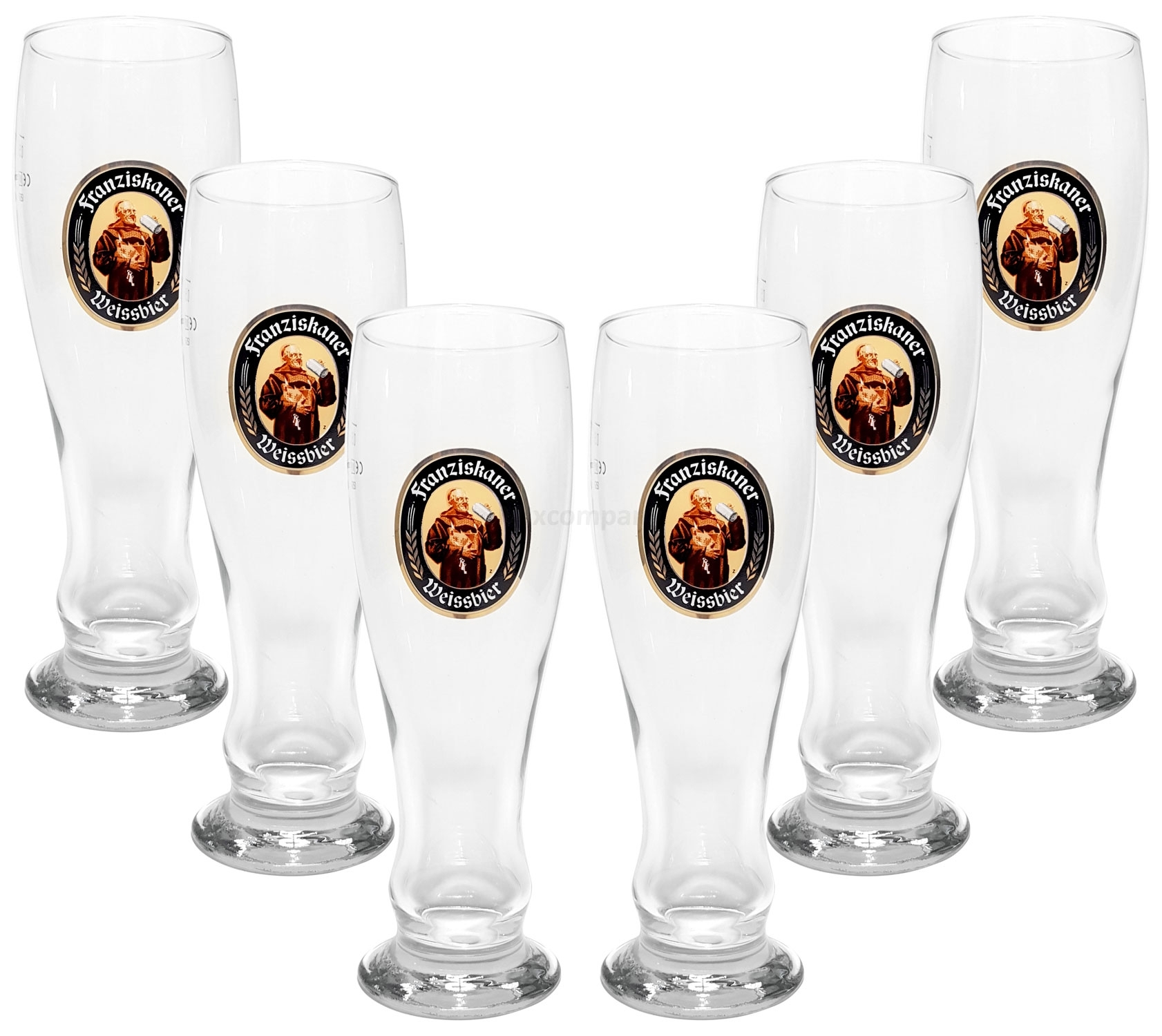Franziskaner Weissbier Weizen Bierglas Glas Gläserset - 6x Biergläser 0,3L