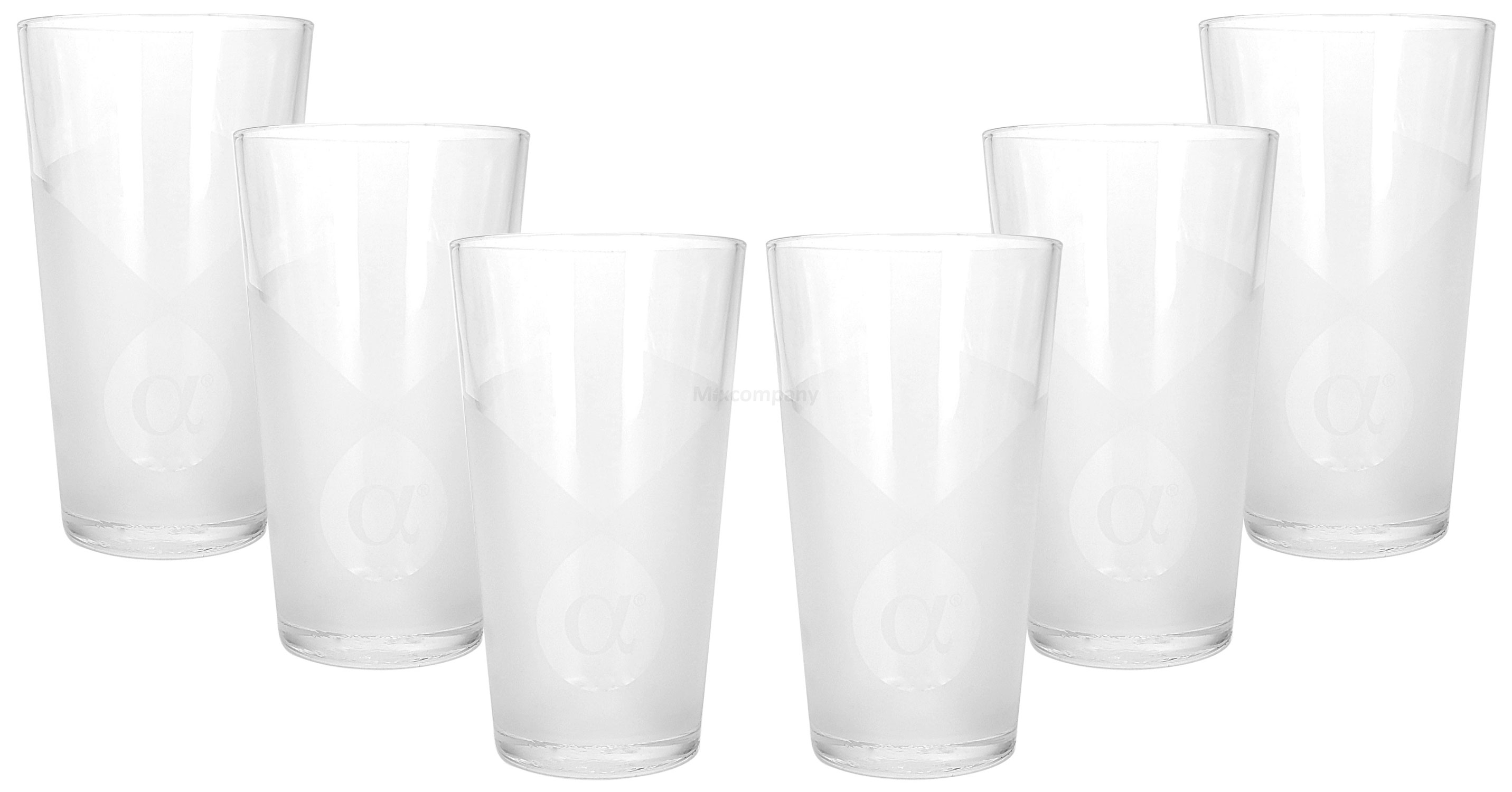 Alpha Noble Vodka Longdrink Glas Gläser Set - 6x Gläser 2/4cl geeicht