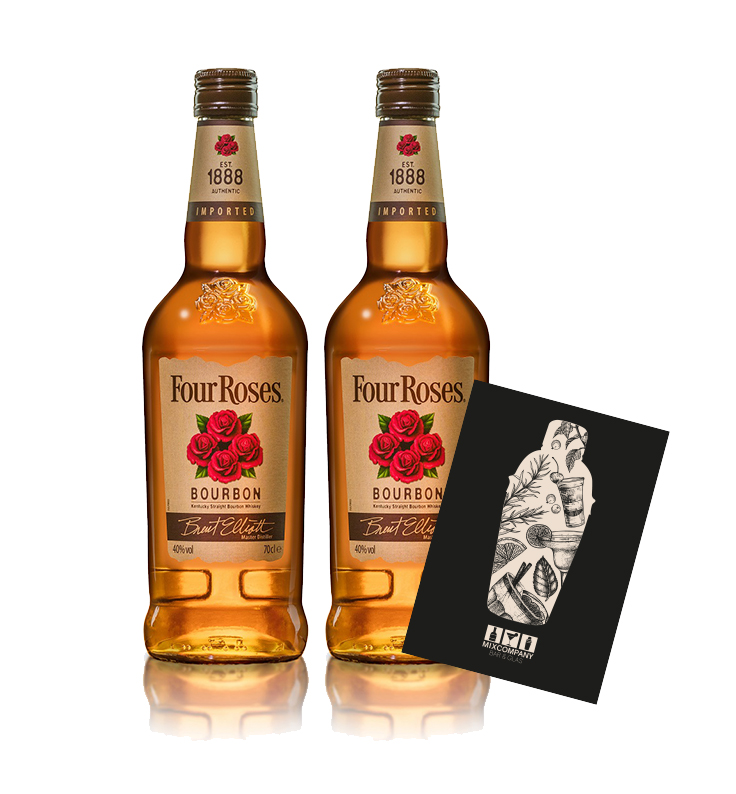 Four Roses 2er Set Bourbon Est. 1888 0,7L (40% vol) Kentuckys Straight Bourbon Whiskey - [Enthält Sulfite]