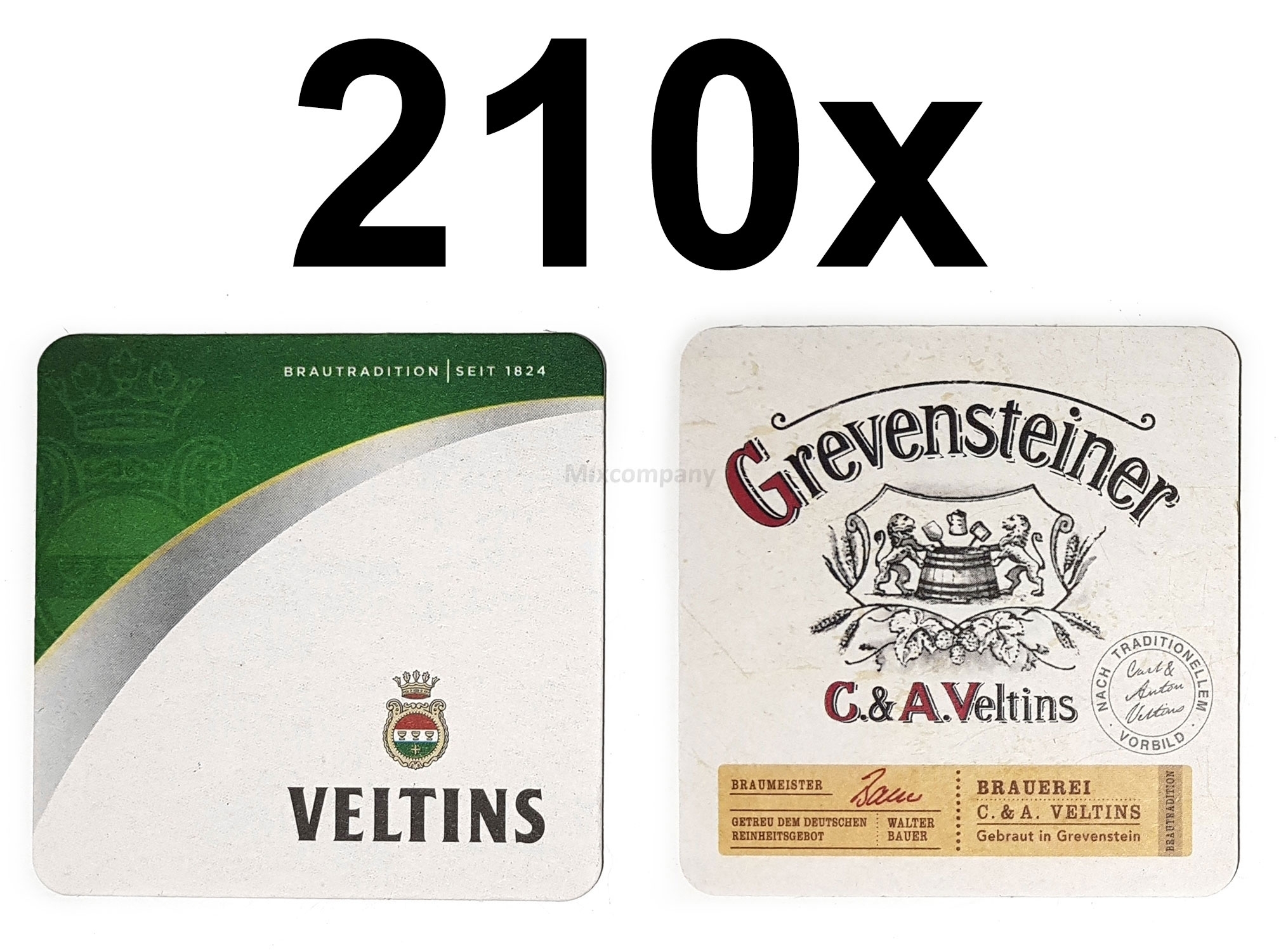 Veltins Bierdeckel Untersetzer Unterlage Pappdeckel Bierfilz Aktion - 210 Stück (3x 70er Packung)