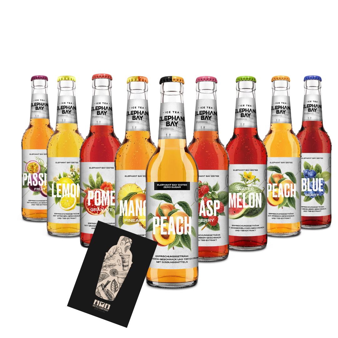 Elephant Bay Ice Tea Tasting Set 9 verschiedene Sorten je 330ml inkl. Pfand - MEHRWEG - 