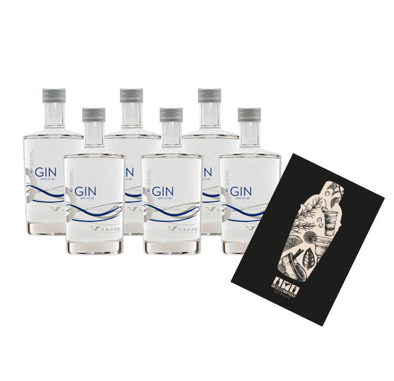 Organic premium Gin Miniatur 6x 50ml (40% Vol) Premium Gin Mini Österreich- [Enthält Sulfite]