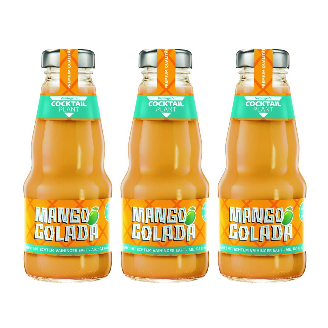 Cocktail Plant 3er-Set Mango Colada  (10,1% Vol) neue Sorte 3x0,2l - inkl. Pfand MEHRWEG- [Enthält Sulfite]