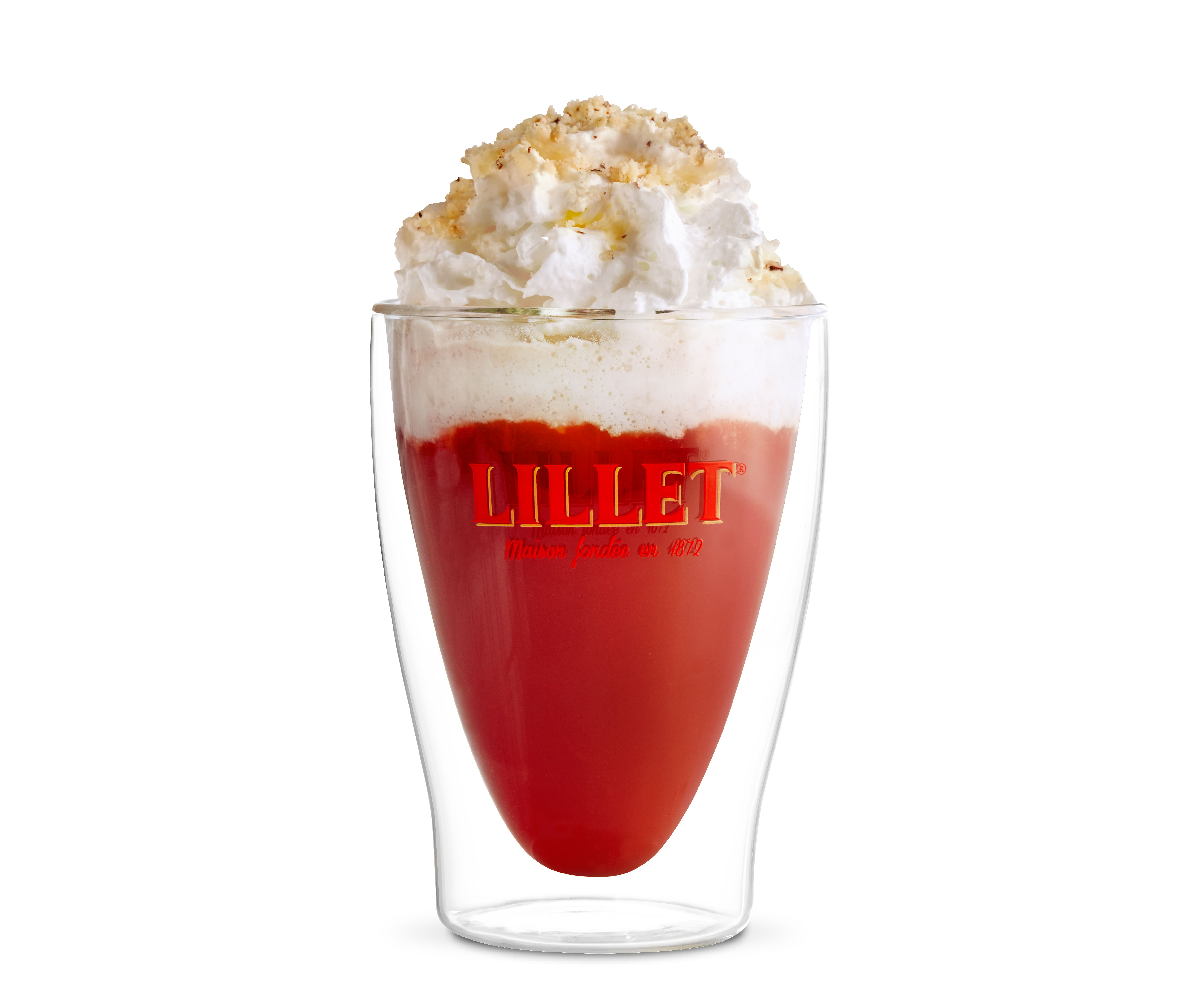 Lillet Noisette Winter Special - Lillet Rose Aperitif 0,75l (17% VOL) mit Kirschsaft, Maracujasaft, Zitronensaft und Haselnuss-Sirup Winter Rezept- [Enthält Sulfite]