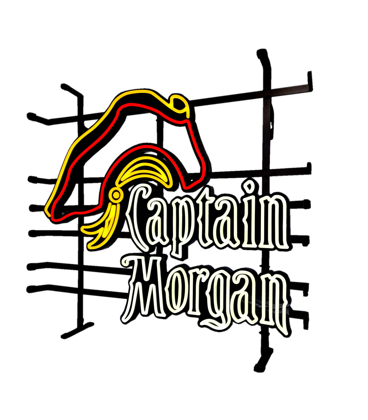 Captain Morgan LED Reklame mit Dimmer Funktion Werbeschild Werbetafel Leuchtreklame LED Beleuchtet mit Netzteil 