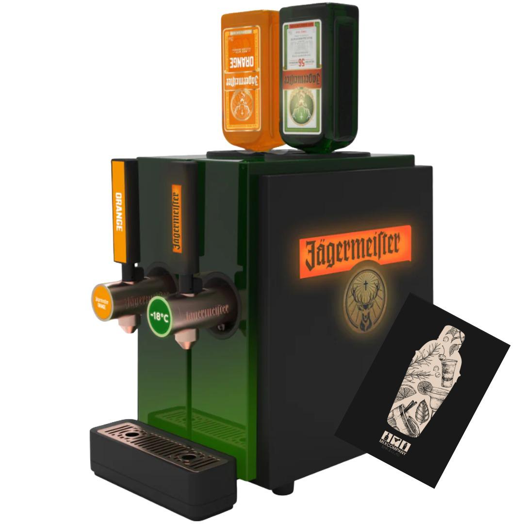 Jägermeister Dual TAP Machine Orange Edition – Kühlsystem mit 2 Zapfhähnen für eiskalte –18 °C Shots – ideal für Bars & Events