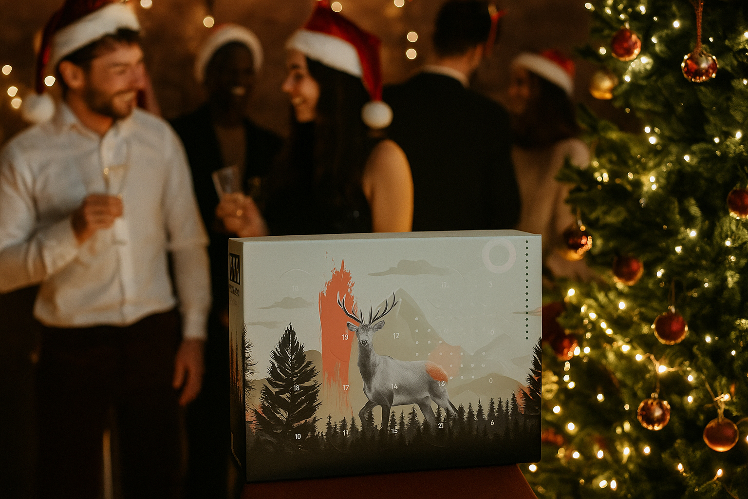 Jägermeister Fan Paket – 24 originale Jägermeister Produkte & Zubehör | Geschenkset inkl. Likör-Miniaturen | Adventskalender Fan Paket