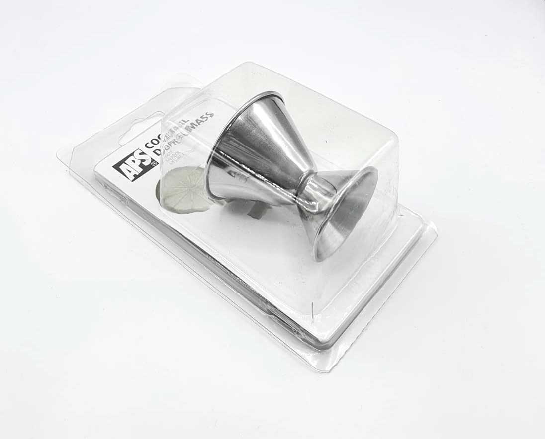 Jigger / Barmaß aus Edelstahl Cocktail Dosierbehälter 2cl / 4cl Eichung