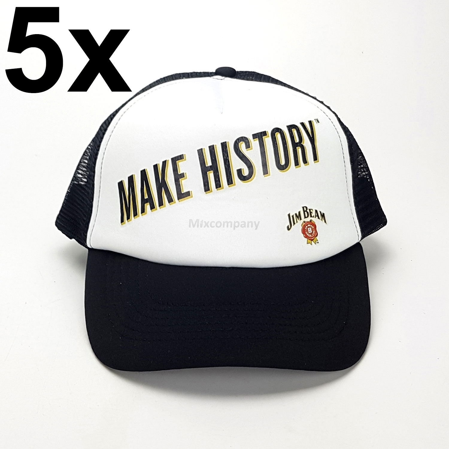 Jim Beam Make History Kappe Basecap Cap Mütze Aktion - 5 Stück Material : 100% Polyester