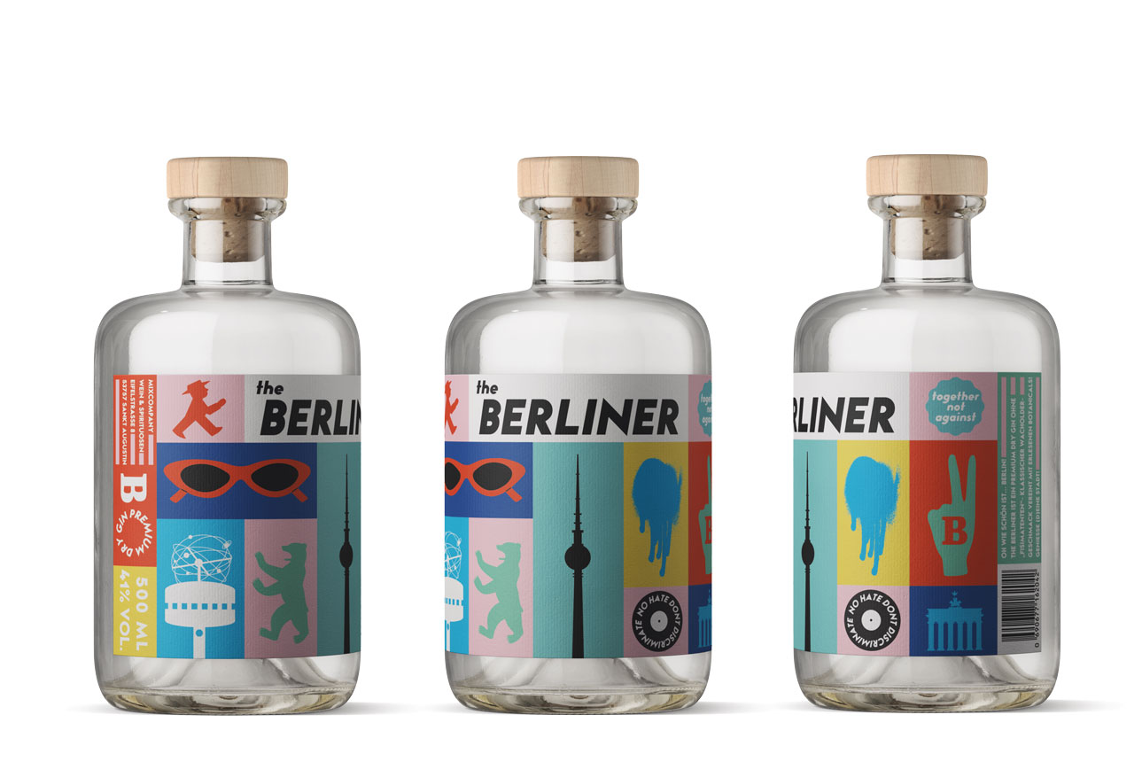 The Berliner Premium Dry Gin 0,5l (41% Vol.) - Premium Dry Gin Berlin - genieße (D)eine Stadt- [Enthält Sulfite]