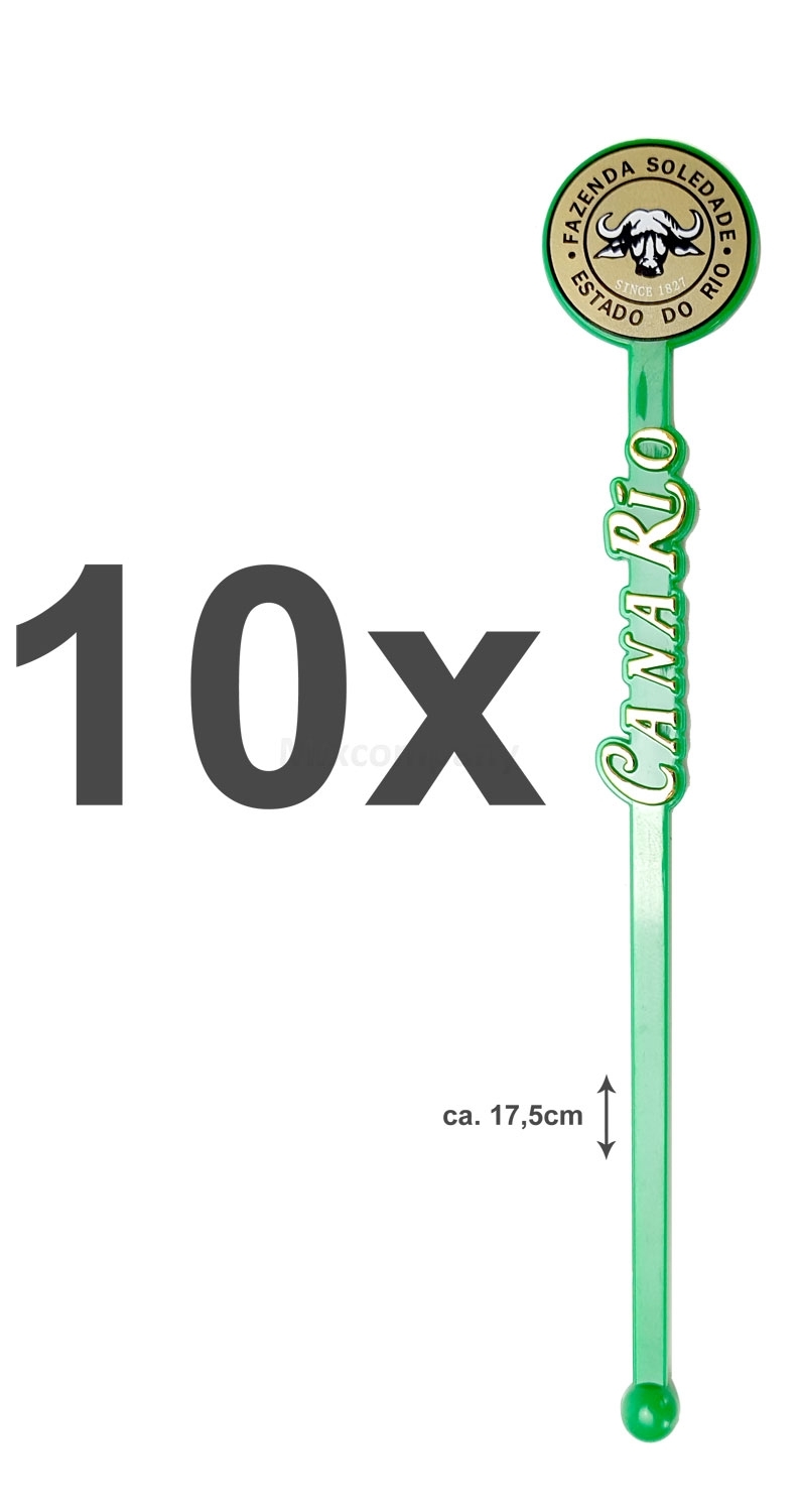 Canario Stirrer Rührstab in grün für Cocktails Bar - 10er Set