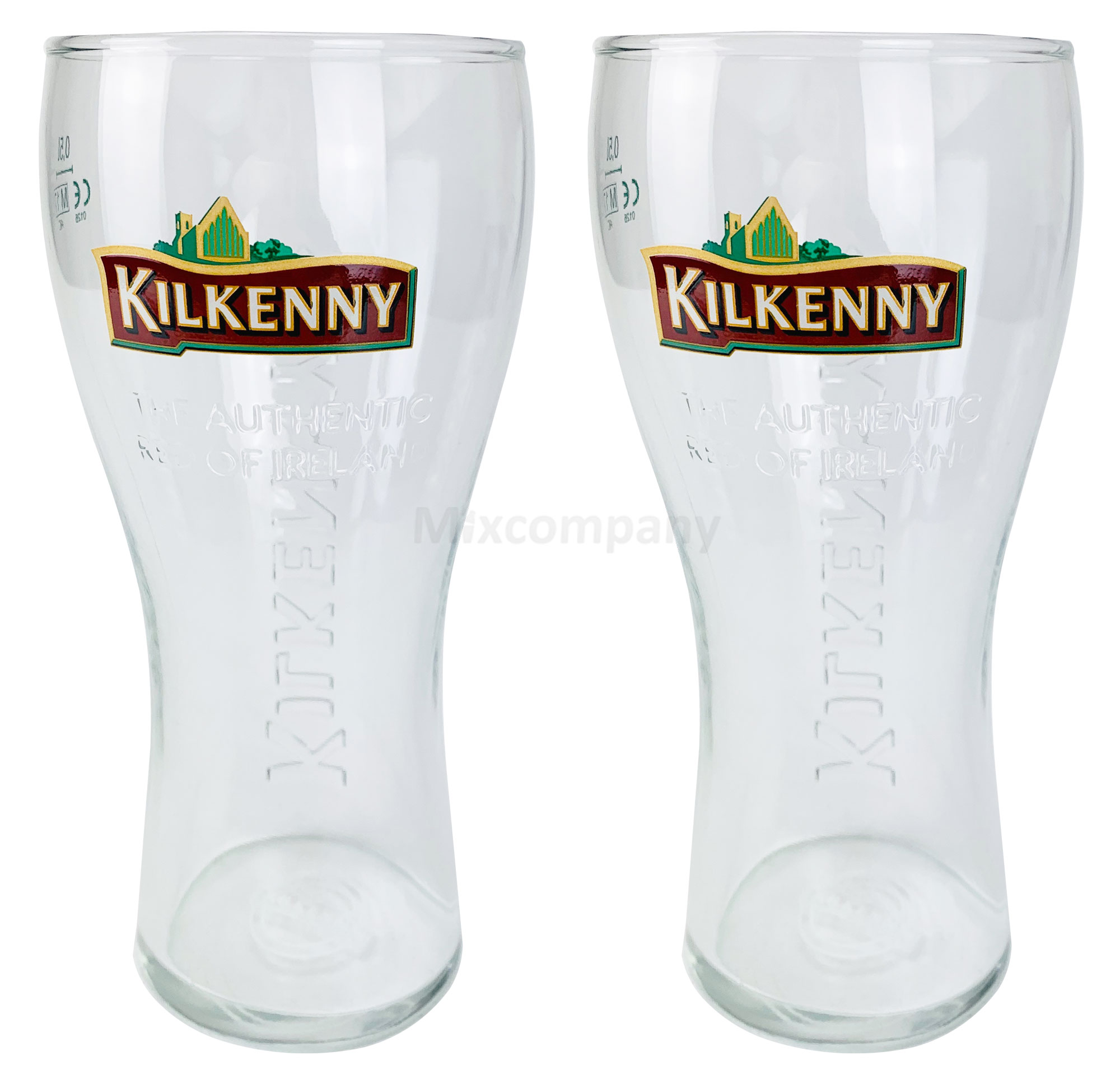 Kilkenny Bier Bierglas Glas GläserSet - 2x Biergläser 0,5l geeicht