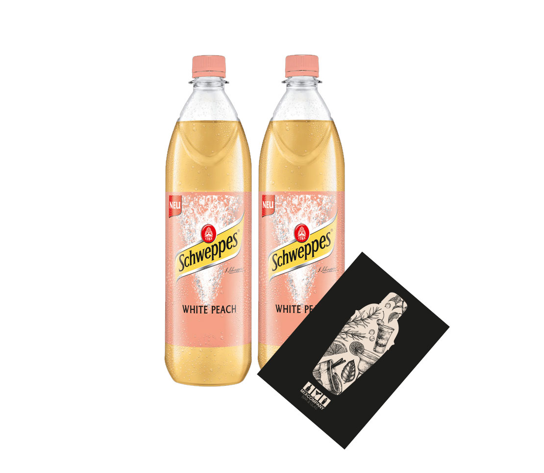 Schweppes White Peach 2er Set Pfirsich Softdrink 2x1L inkl. Pfand MEHRWEG