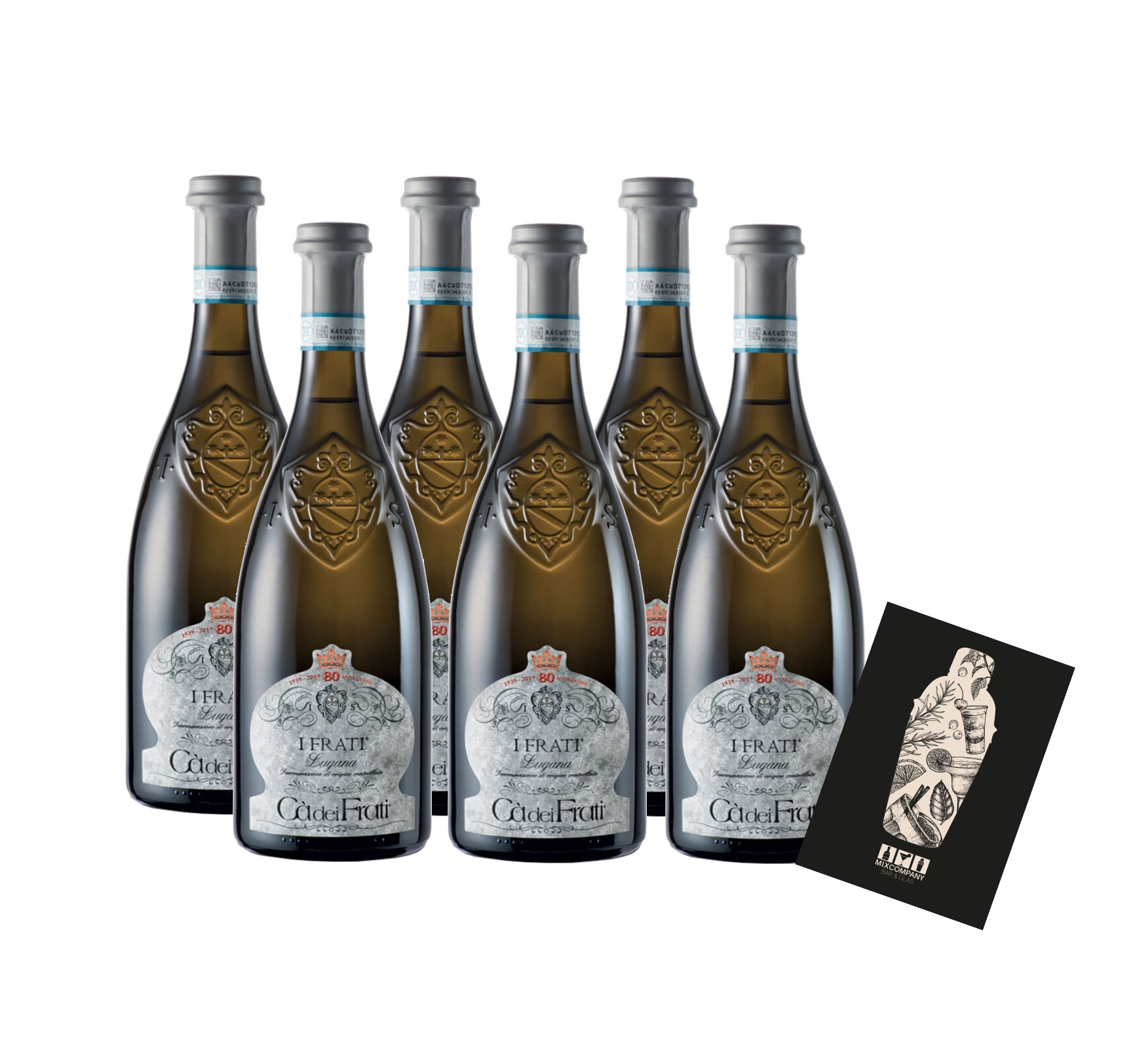 Ca dei Frati 6er Set Lugana 6x 0,75L (13% Vol) Venetien, Italien trocken Weißwein- [Enthält Sulfite]
