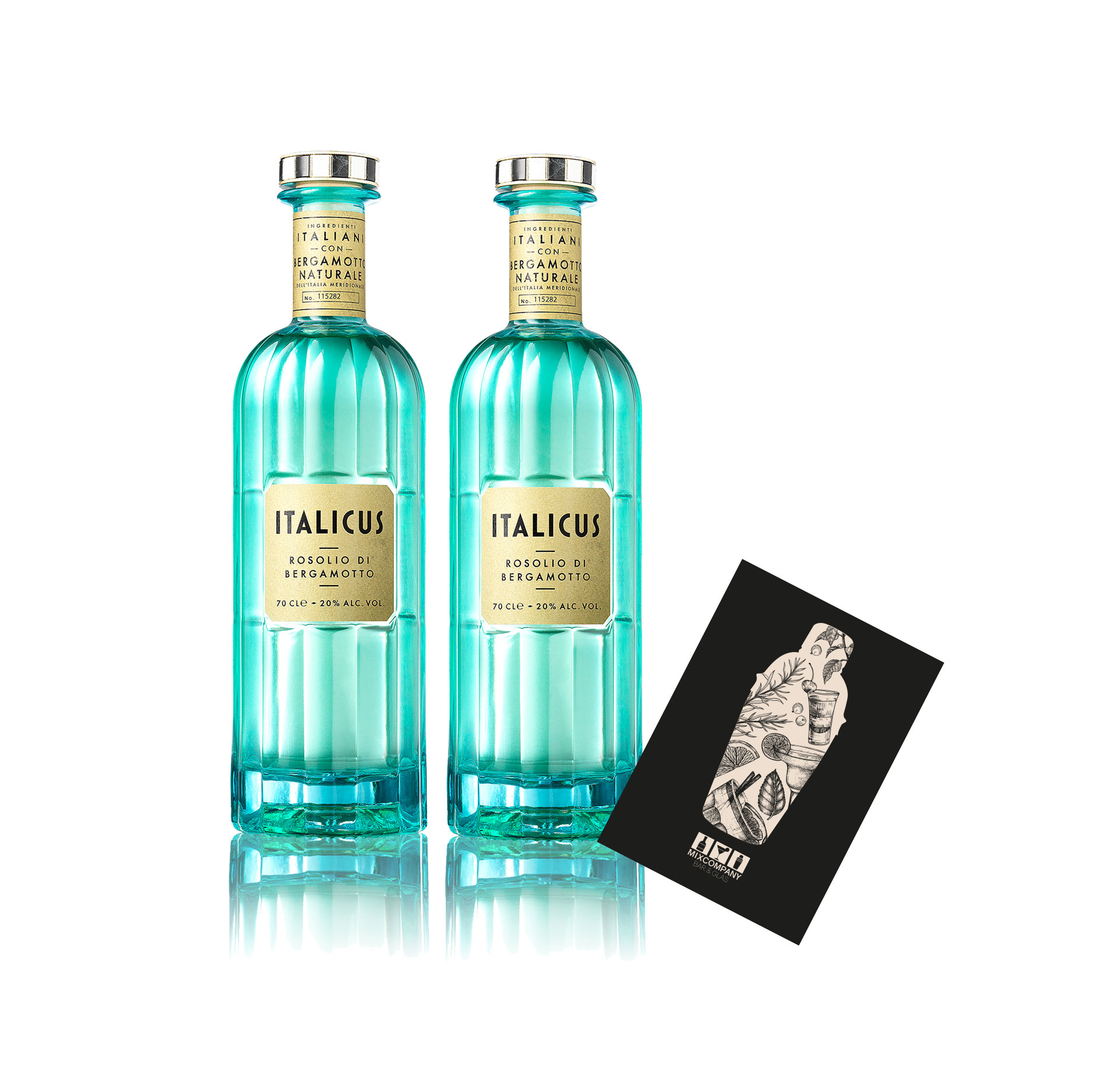 Italicus 2er Set Bergamotte Likör 2x 0,7L (20% Vol) Rosolio di Bergamotto - a refreshing taste of Italy- [Enthält Sulfite]