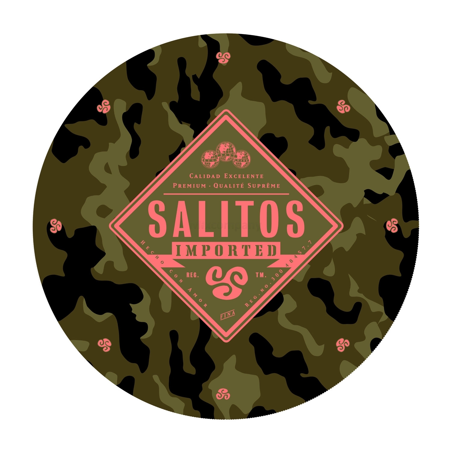 Salitos Roundie Strandtuch Strand Decke - 150cm Durchmesser Camouflage