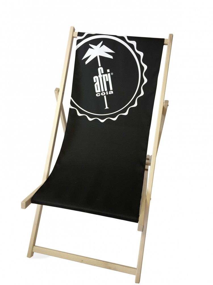 Afri Cola Liegestuhl Stuhl aus Holz Gartenliege Klappstuhl schwarz