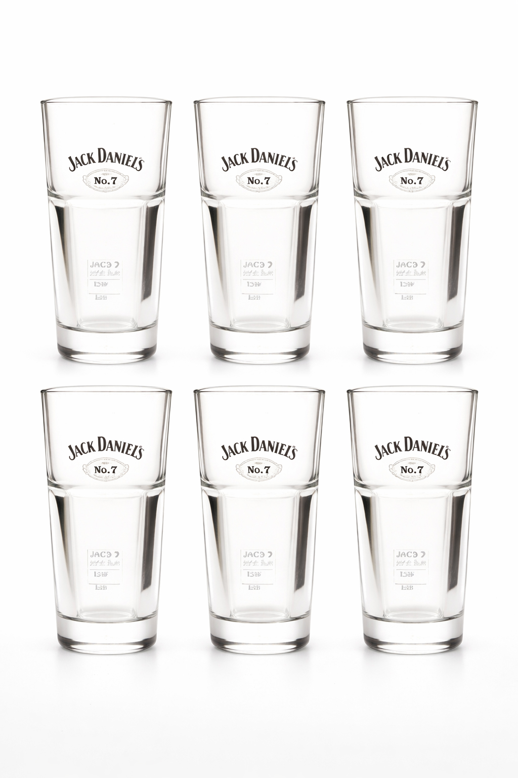 Jack Daniel’s Old No. 7 Longdrink Gläser 6er Set – 2 cl & 4 cl geeicht – Original Bar-Gläser mit Logo