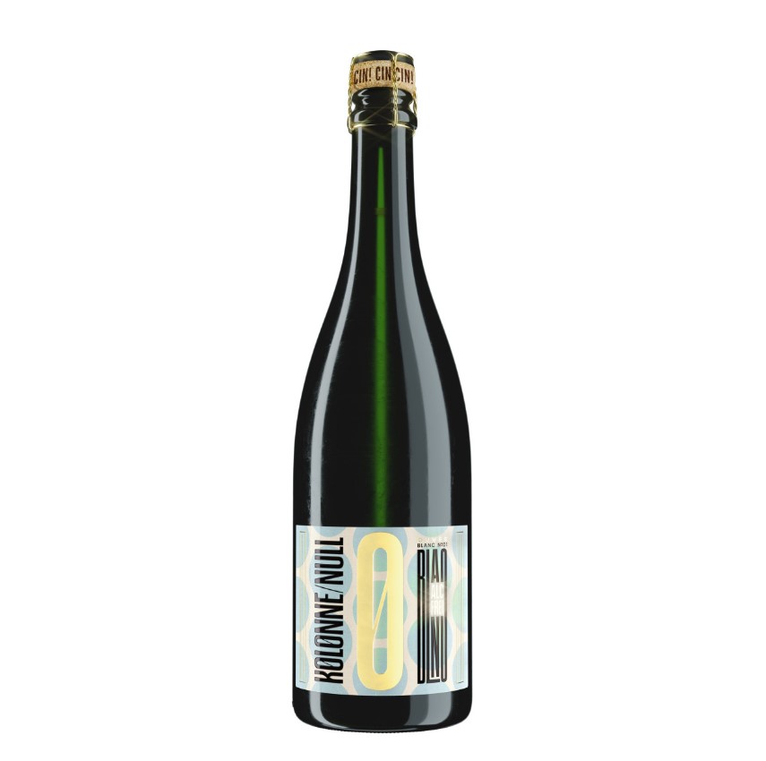 Sekt Alkoholfrei (1 x 0,75 L) KOLONNE NULL Cuvée Blanc Prickelnd |  Schaumwein trocken & alkoholfrei | Vegan & kalorienarm