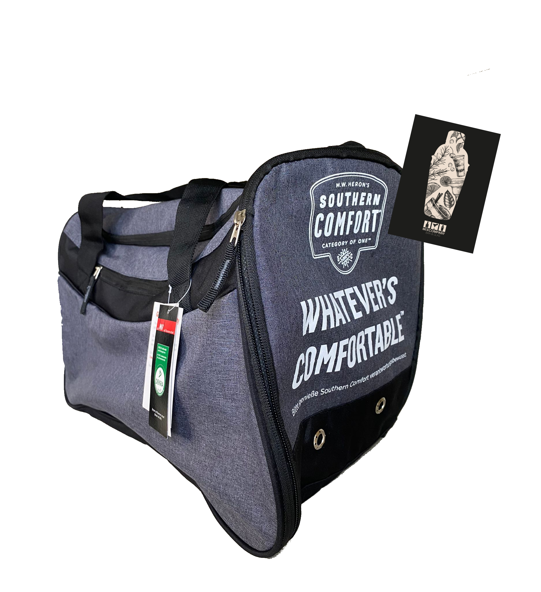 Southern Comfort Sporttasche, Gymtasche Auslaufschutz mit praktischen kleinen Seitentaschen -Dekra geprüft-