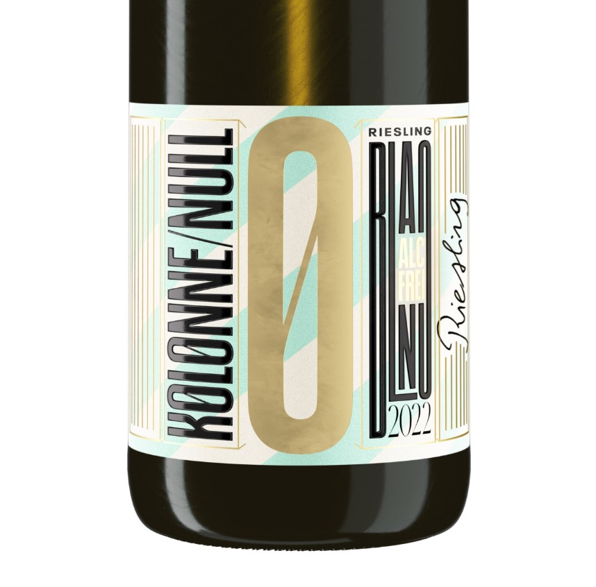 Riesling alkoholfreier Wein (6 x 0,75 L) KOLONNE NULL |  Weißwein trocken & alkoholfrei | Vegan & kalorienarm