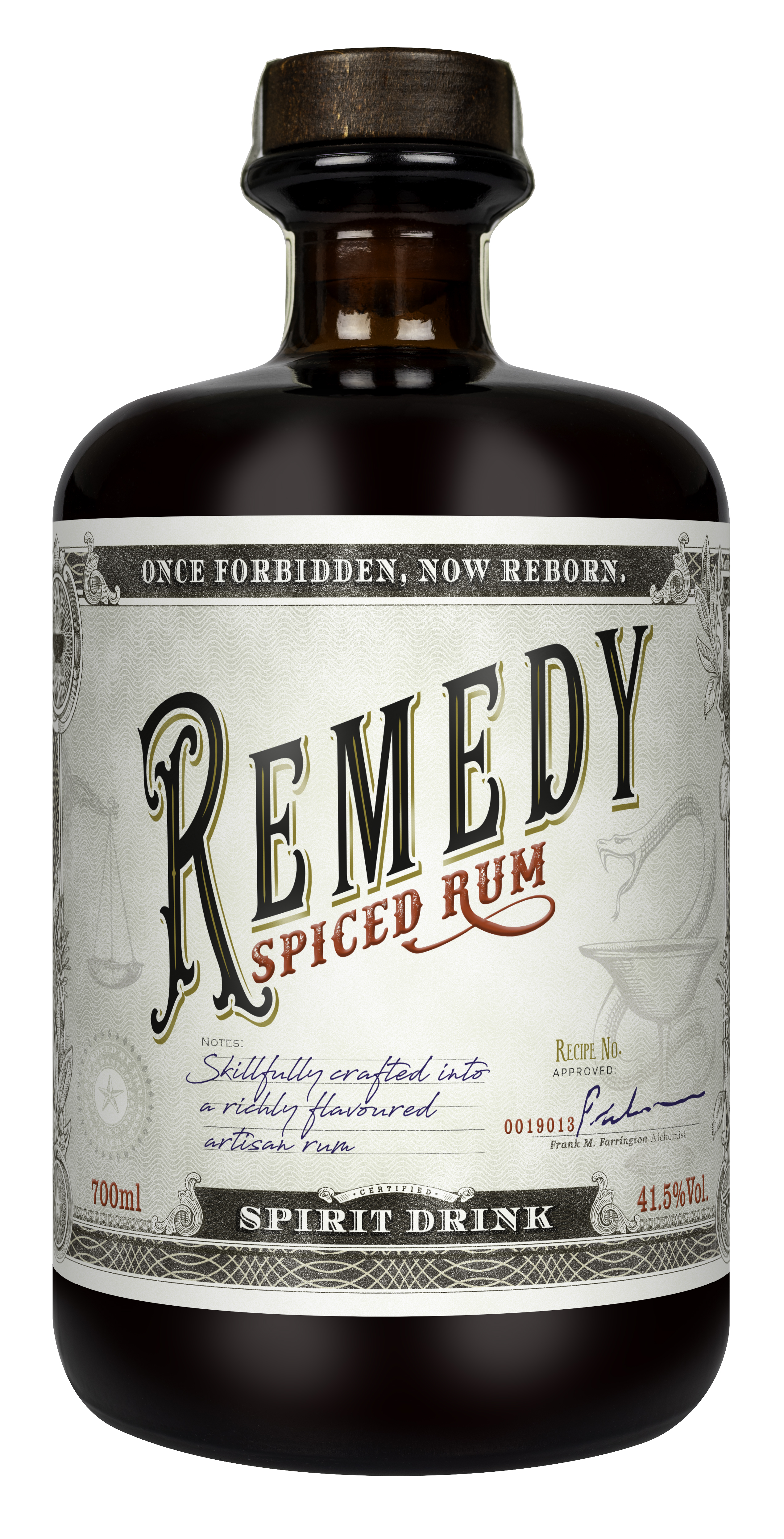 REMEDY SPICED RUM 0,7l ( 41,5% Vol) Rhum Ron Spirituose Bar Cocktail Longdrink - [Enthält Sulfite]