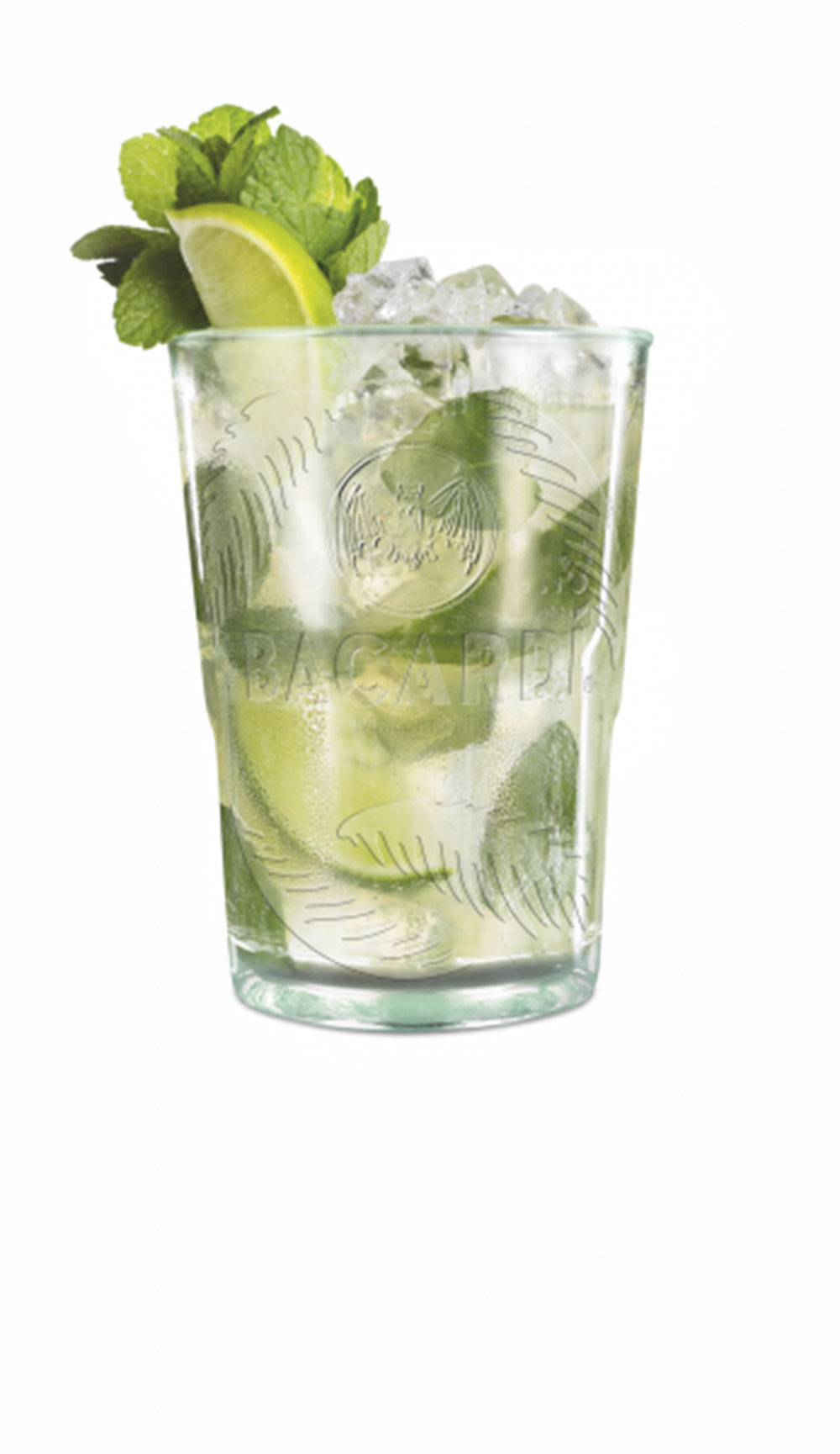 Bacardi Geschenkset - Bacardi Carta Blanca Rum 0,7l 700ml (37,5% Vol) + 4er KUNSTSTOFF Gläser - Longdrink - [Enthält Sulfite]