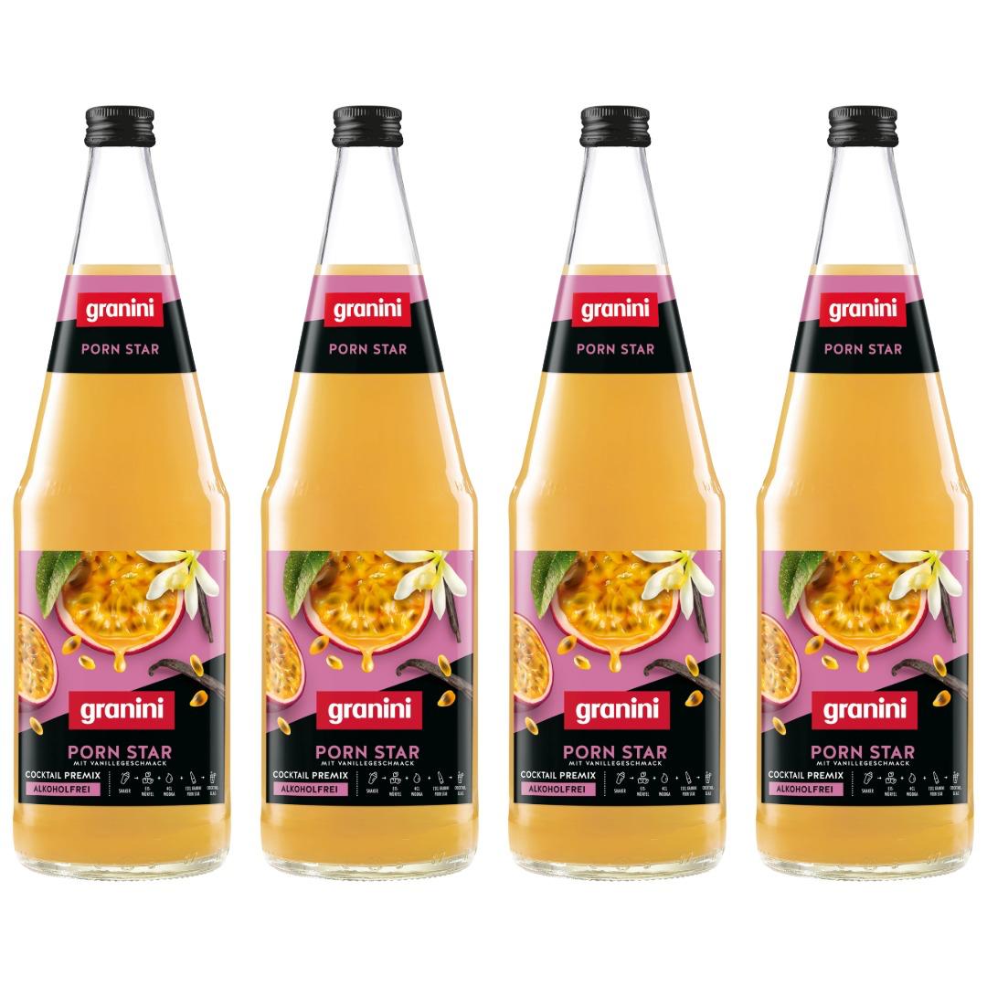 granini Porn Star Cocktail Premix alkoholfrei 4x 1,0L – Maracuja-Vanille Fruchtgetränk, inkl. Pfand MEHRWEG